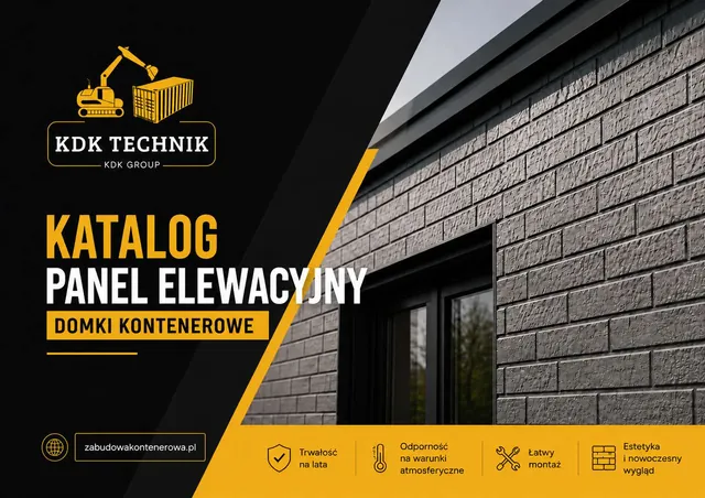 Okładka katalogu KDK TECHNIK: Panel elewacyjny, domki kontenerowe